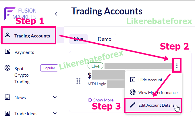 Fusion Markets check Ref Code 80593 - Step