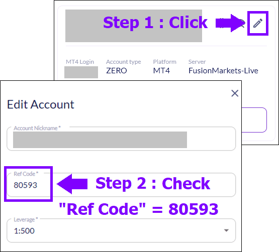 Fusion Markets check Ref Code 80593