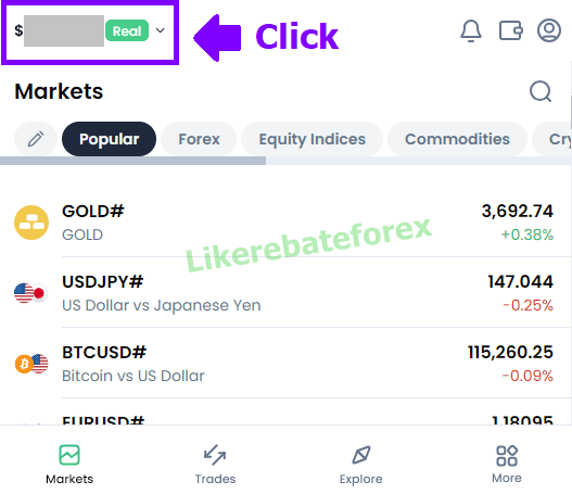 XM Open New Account - Step 1