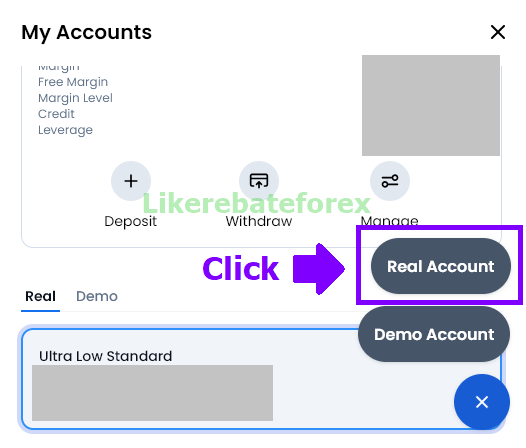 XM Open New Account - Step 3
