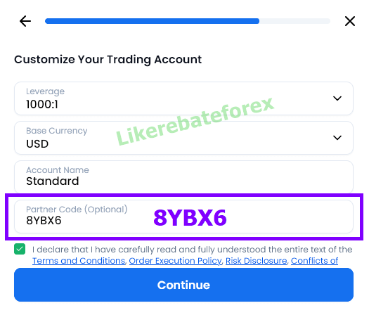 XM Open New Account - Step 5